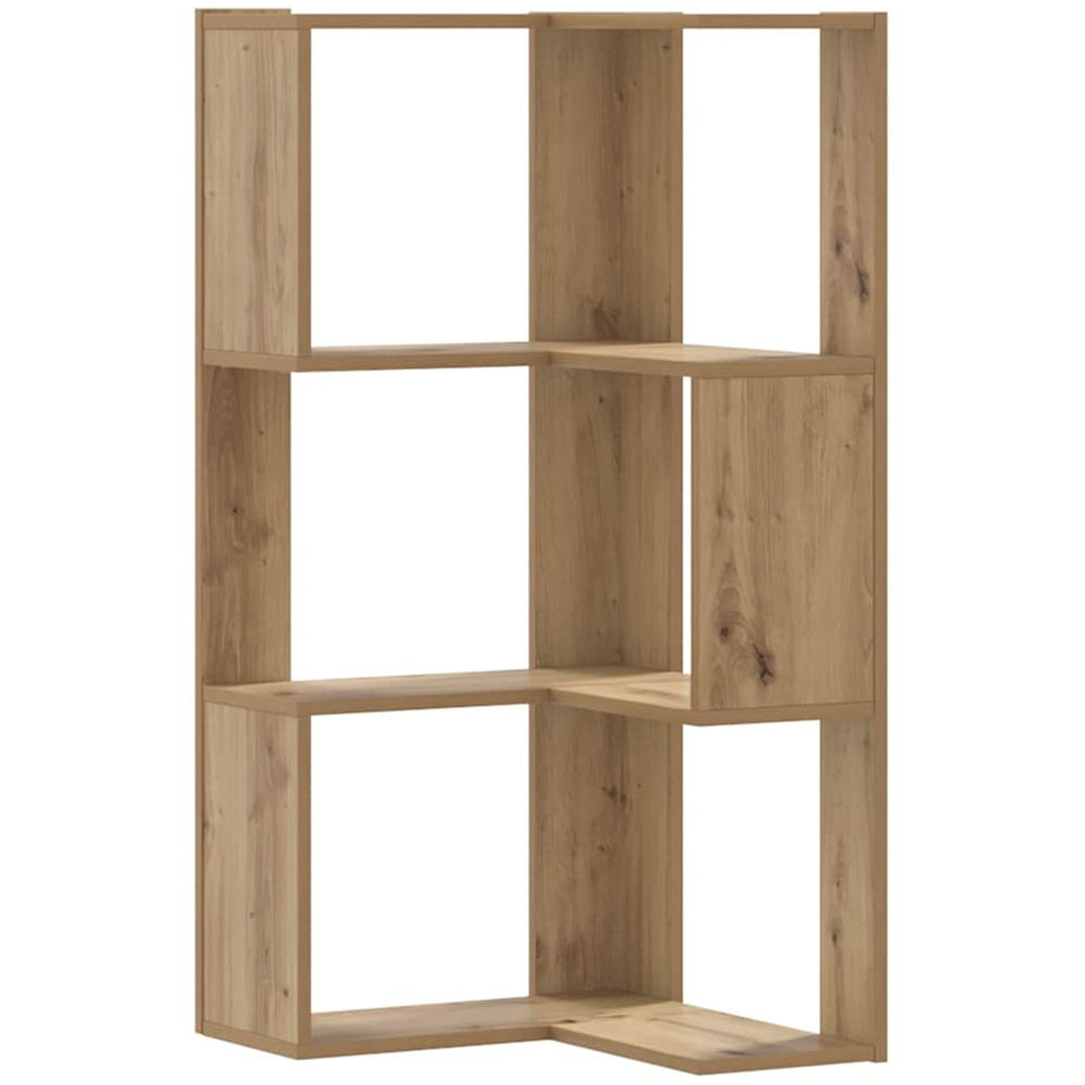 vidaXL 6 Shelf Artisan Oak Small Corner Bookcase Image 2
