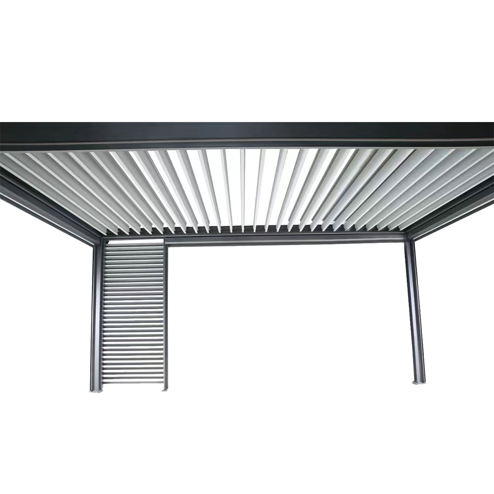 Malay Ibiza Aluminium Pergola Side Shutter - Grey Image 2