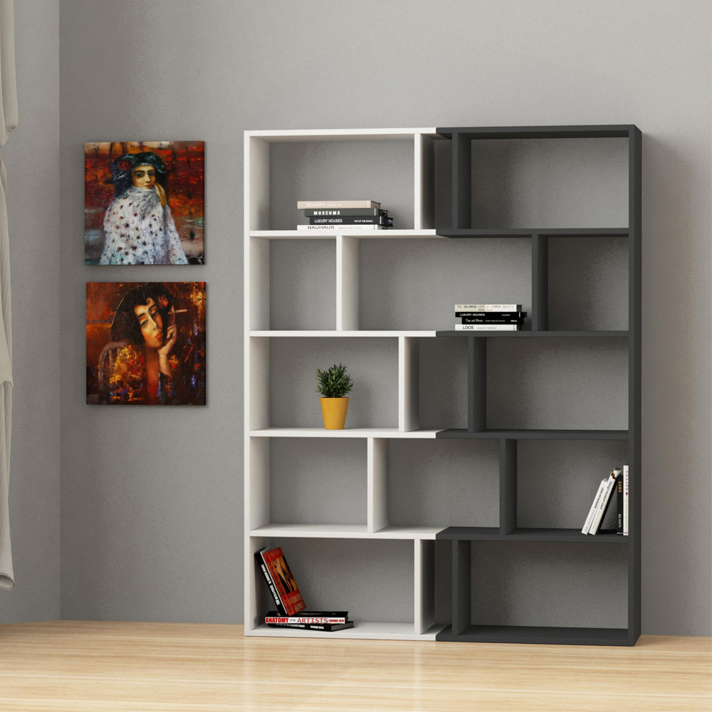 Decortie Tapi White Bookcase Set of 2 Image 3