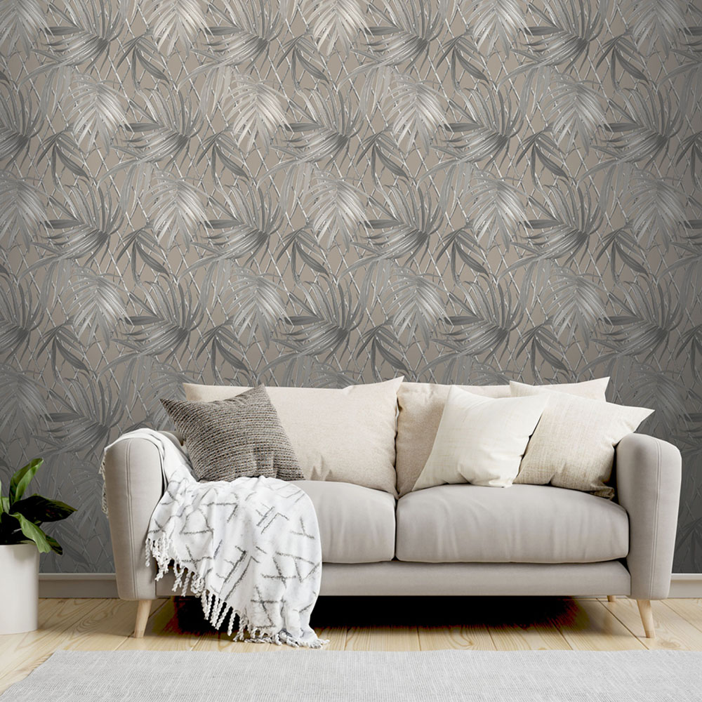 Rasch Paradise Palm Taupe Wallpaper Image 5