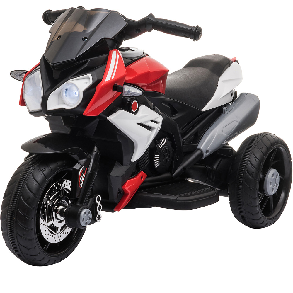 Portland Kids Ride On Electric Motorcycle Red and White Image 1