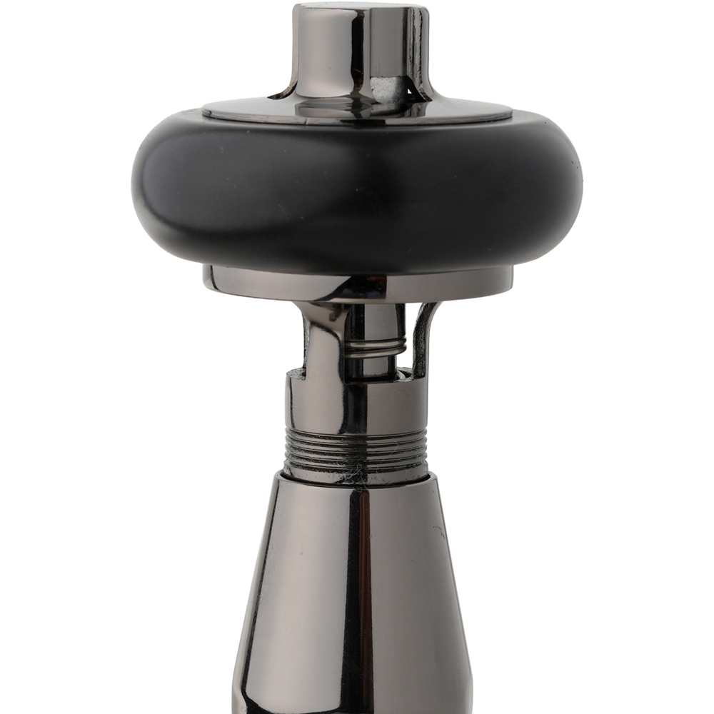 Go Bathrooms Ria Black Nickel Wooden Head Angled Radiator Valves Set 15mm Image 3