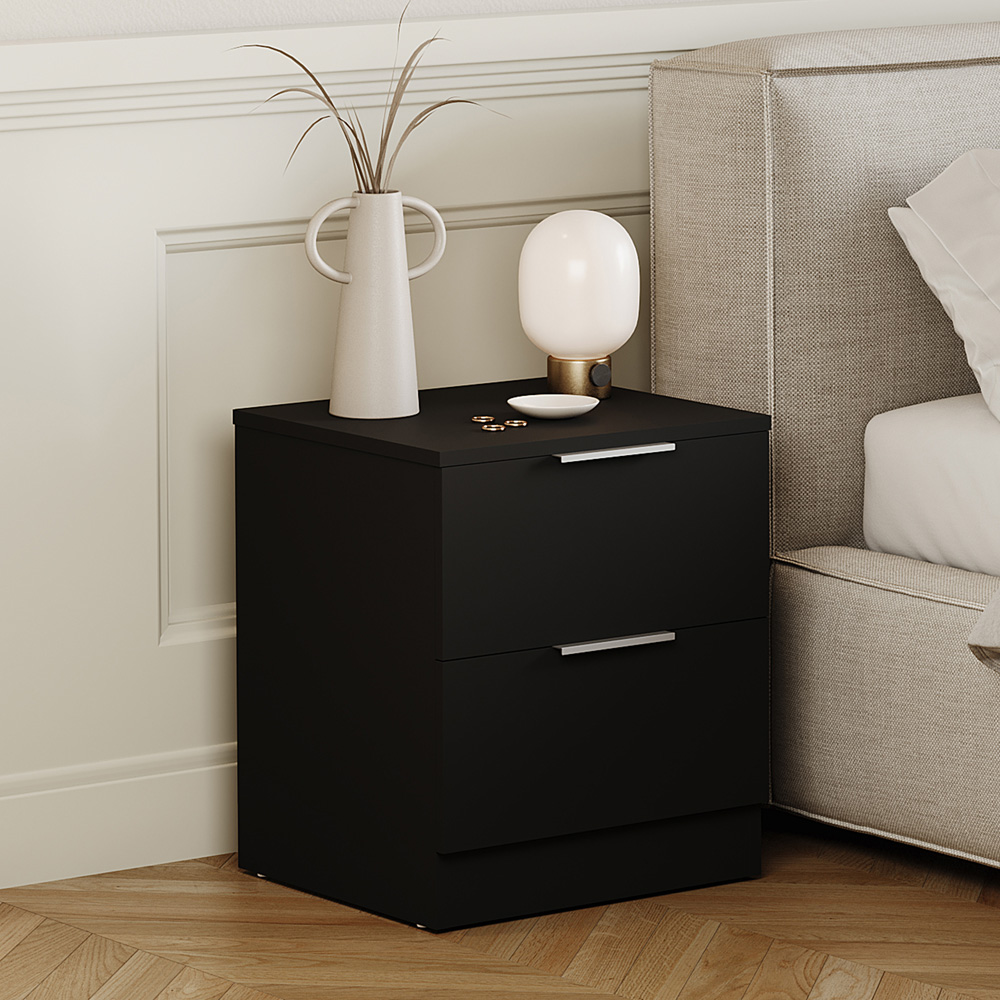 VIDA DESIGNS Trega Black 3 Piece Bedroom Furniture Set Image 2