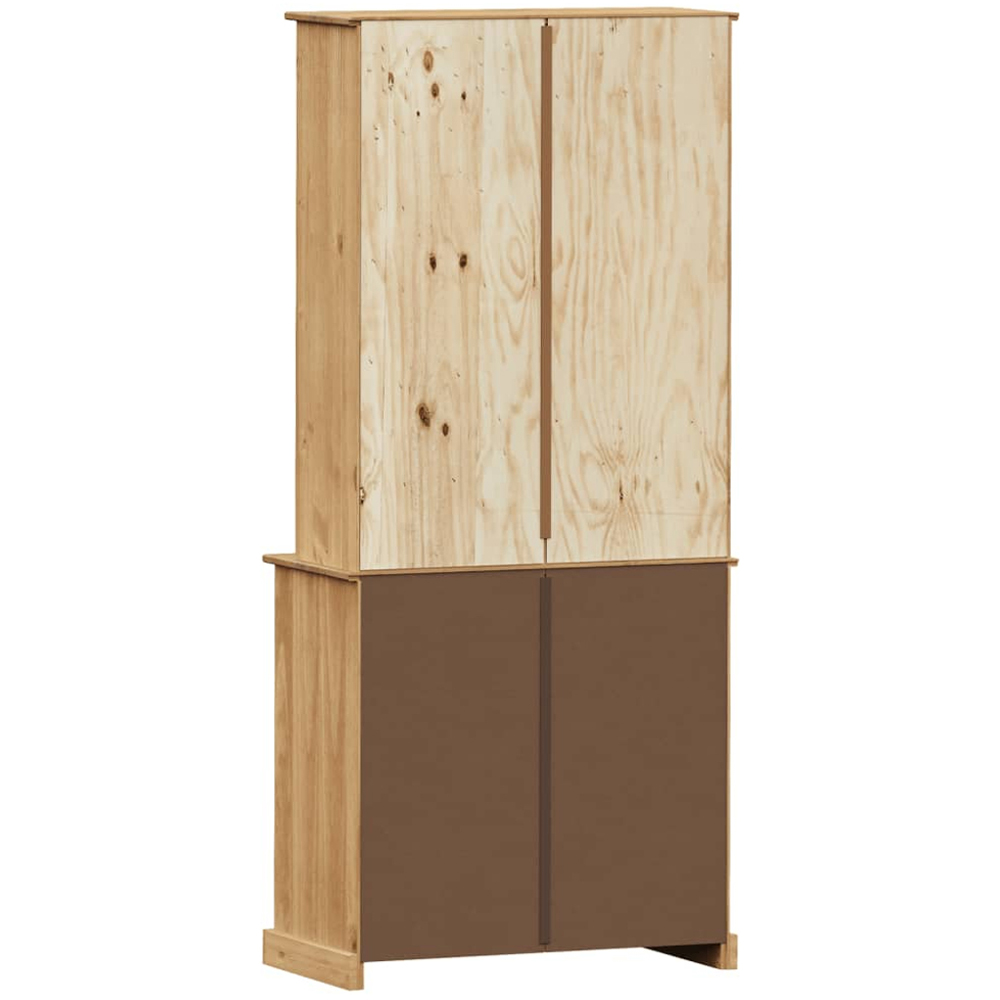 vidaXL Vigo 4 Door 2 Drawer Natural Highboard Image 7
