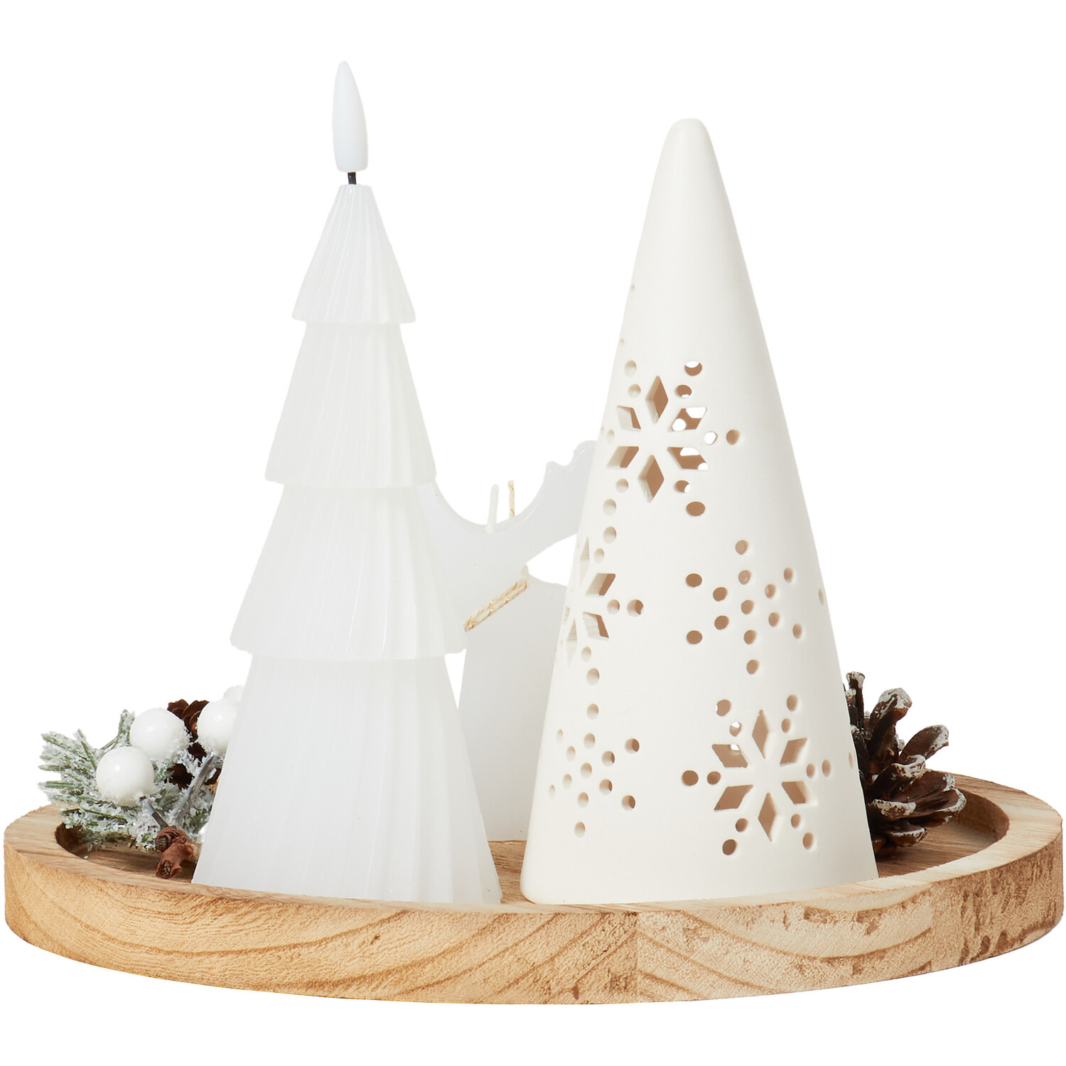 Alpine Forest Candle Tray - White Image 3