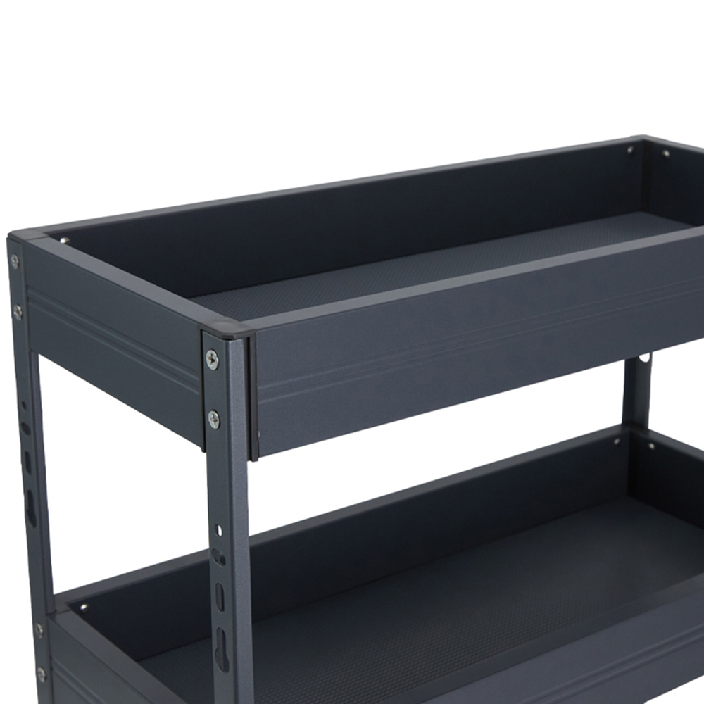 Living and Home 3 Tier Grey Kitchen Pull Out Shelf 43 x 25 x 45cm Image 3