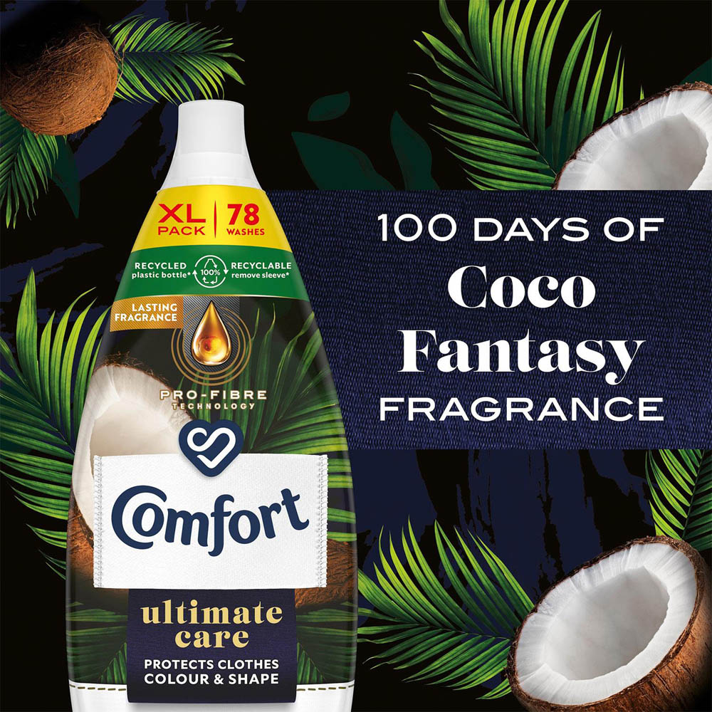 Comfort Ultimate Care Coco Fantasy Concentrated Fabric Conditioner 78 Washes 1.18L 2 Pack Image 5