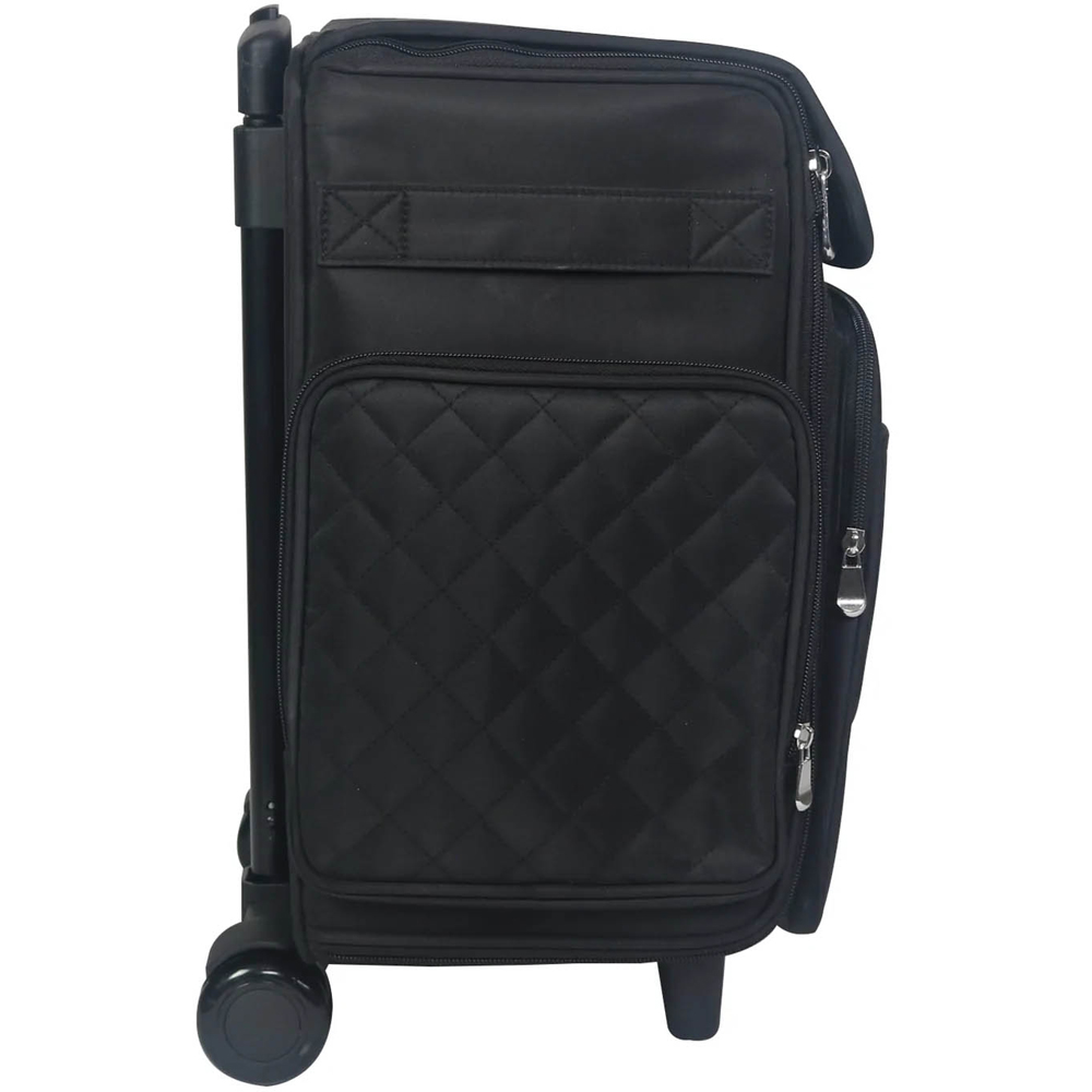 Everything Mary EVM12790-1 Black Collapsible Quilted Craft Trolley Bag 36.2 x 22.2 x 39.4cm Image 3