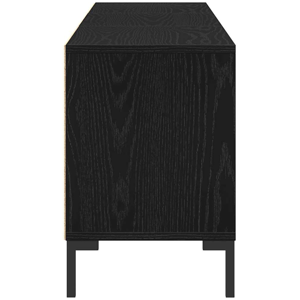 vidaXL 3 Door 3 Shelf Black Oak TV Cabinet Image 8