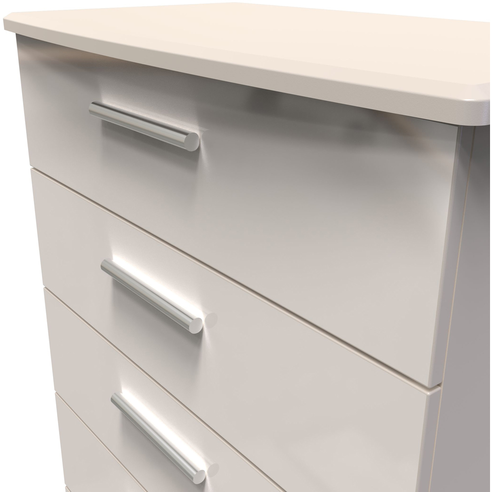 Crowndale Knightsbridge 5 Drawer Kashmir Gloss Chest of Drawers Ready Assembled Image 5