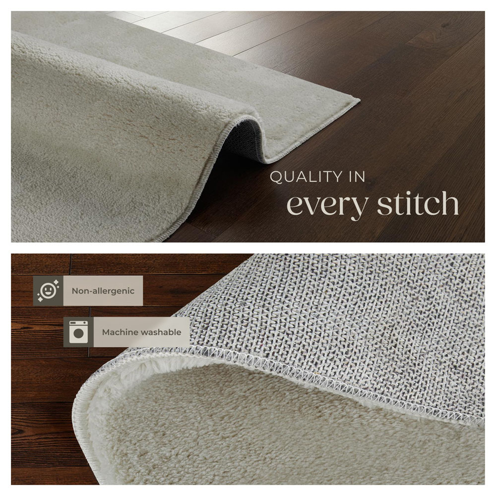 tectake Zonelle Sand Short Pile Ultra Soft Rug 200 x 140cm Image 5