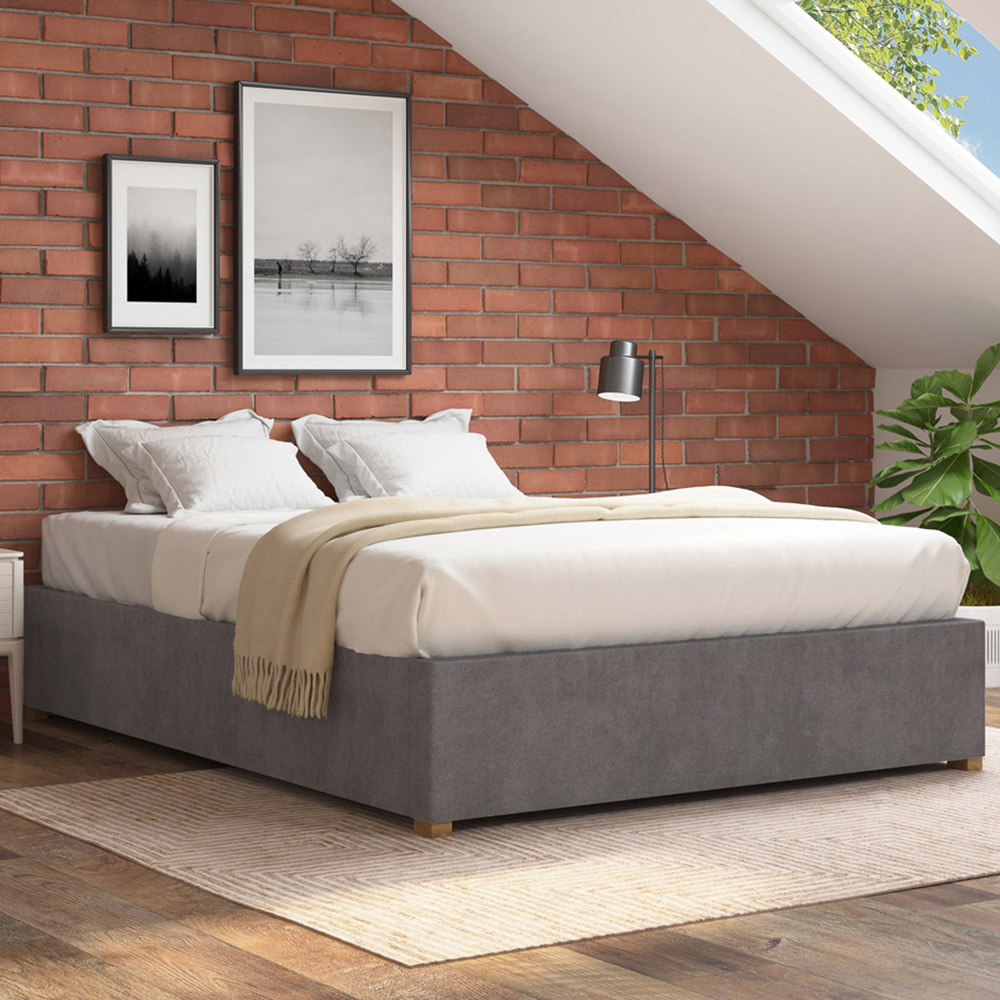 Aspire Furniture Single Steel Plush Platform Ottoman Bed Image 1
