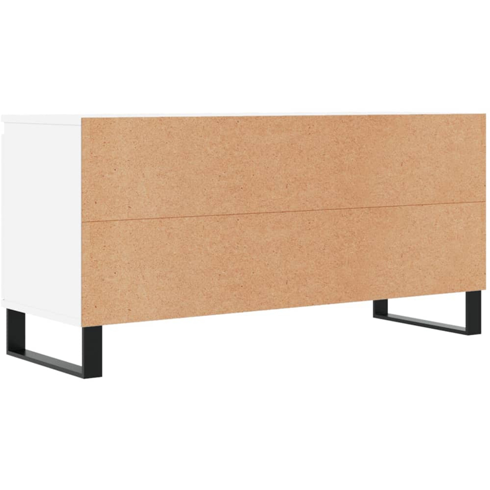 vidaXL 2 Door 2 Shelf White TV Cabinet Image 8