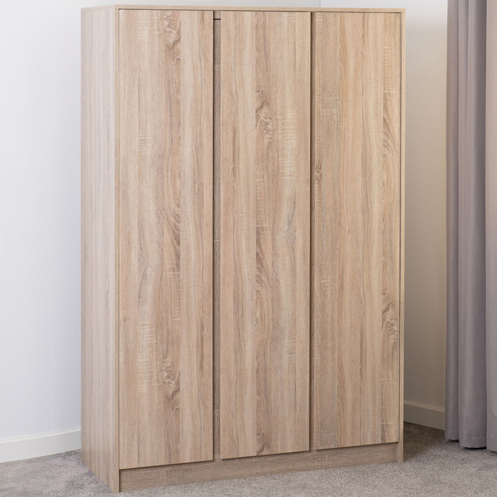 Seconique Malvern 3 Door Sonoma Oak Wardrobe Image 1
