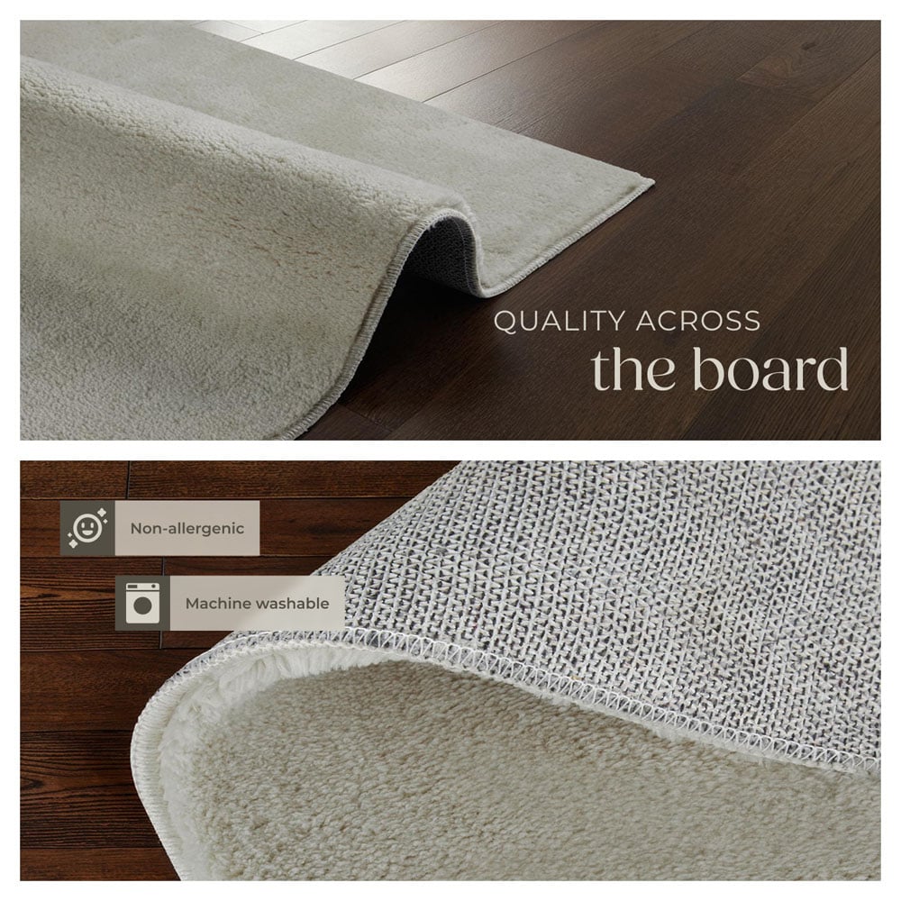 tectake Zonelle Sand Short Pile Ultra Soft Rug 110 x 60cm Image 5