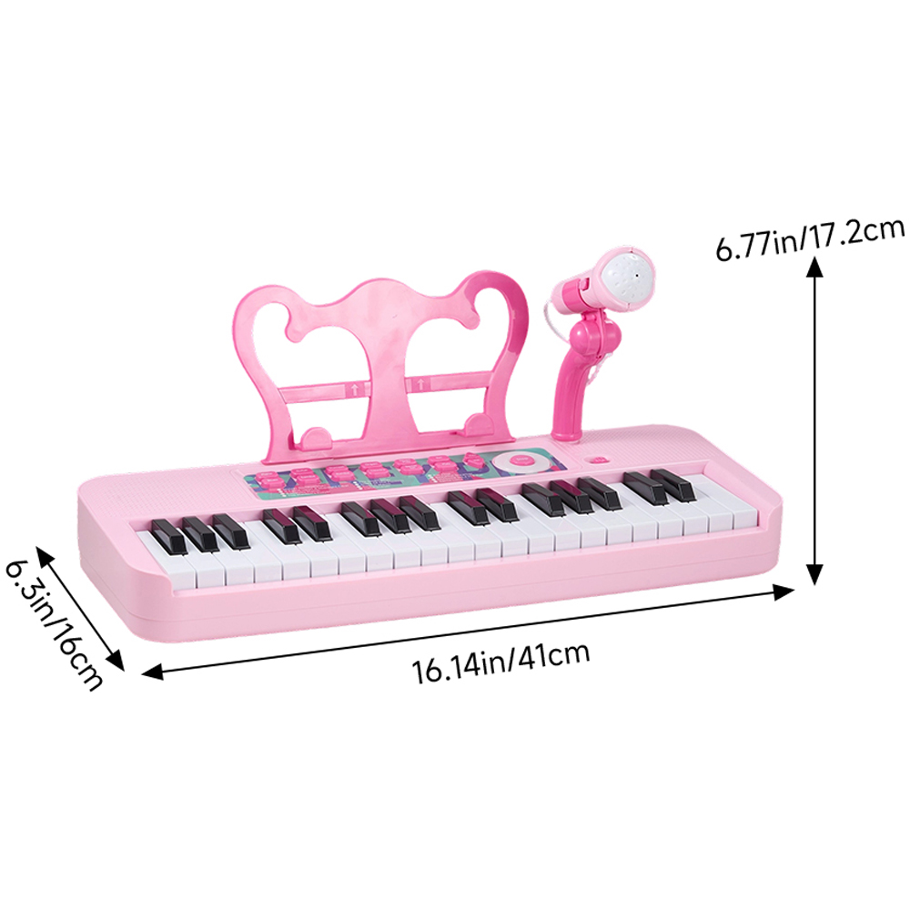 H&O Direct Kids 37 Key Electronic Piano with Microphone and Light Image 6