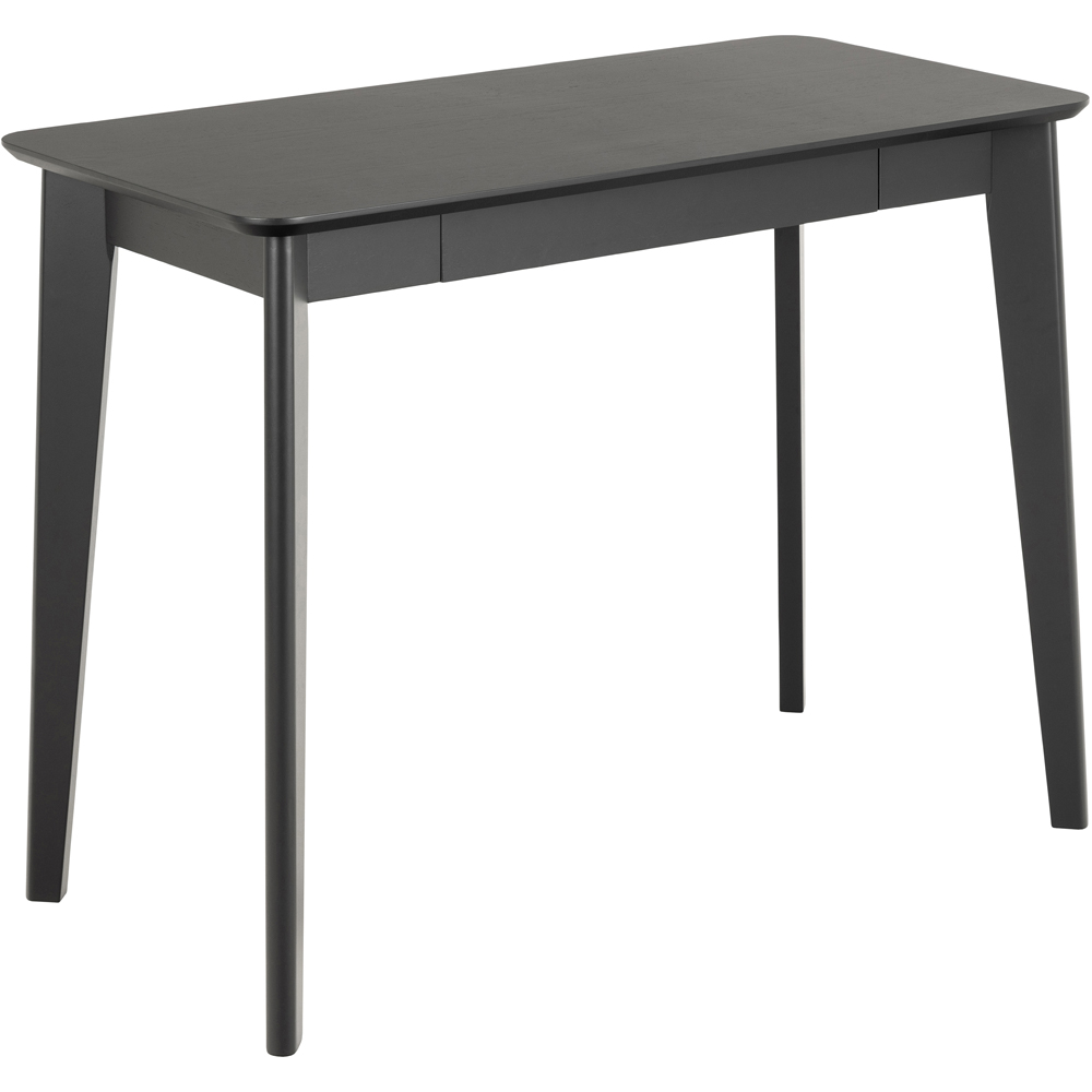 Florence Roxby Single Drawer Black Office Desk Image 2