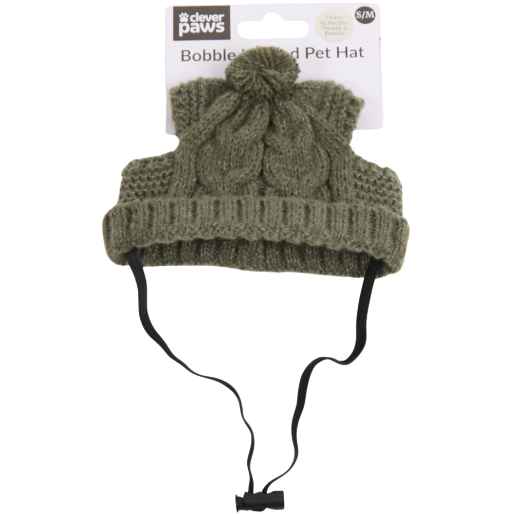 Clever Paws Bobble Knitted Pet Hat Image 3
