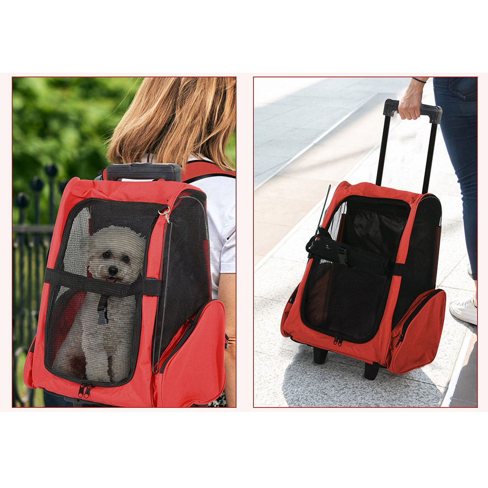 PawHut Pet Travel Backpack Bag Red Image 4