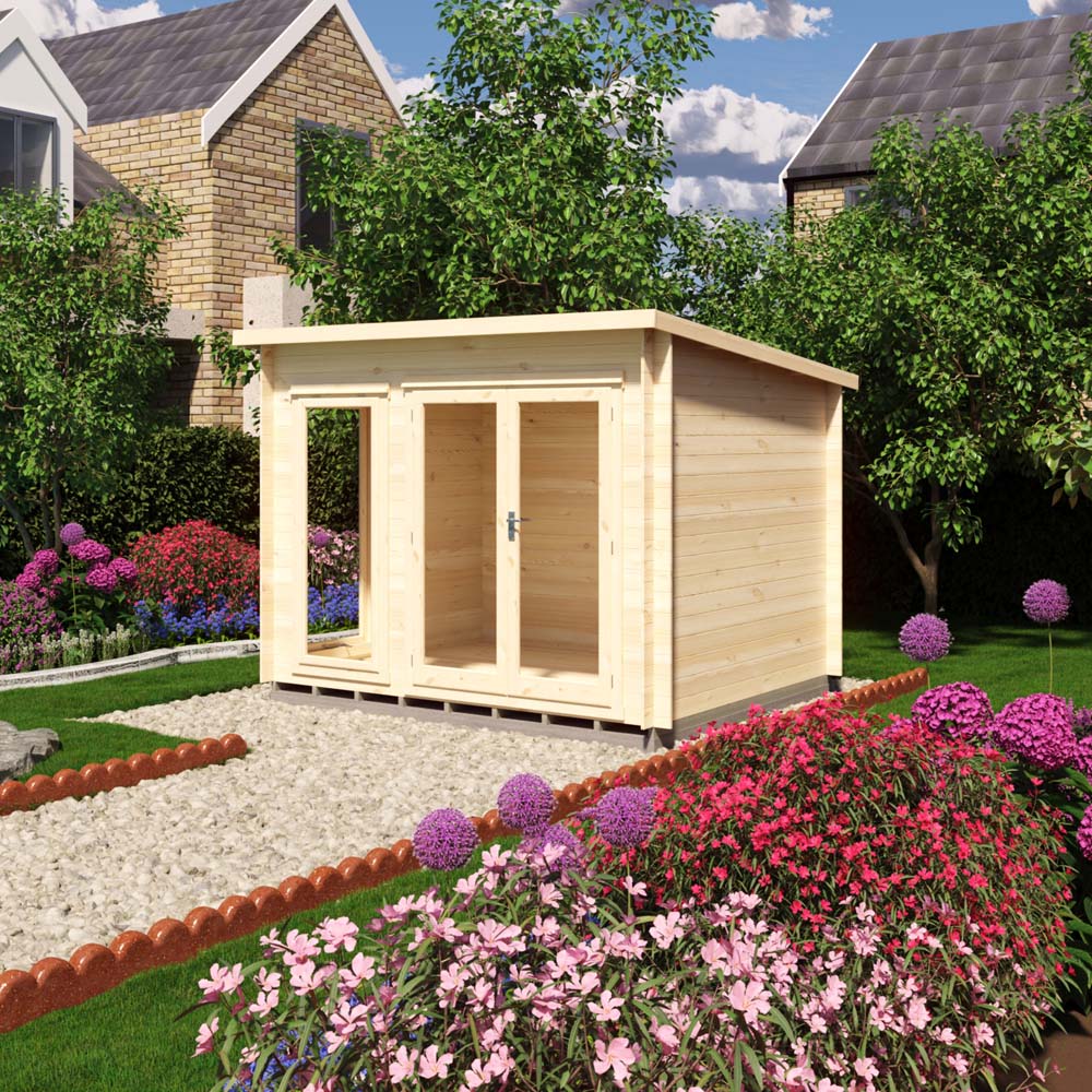 Shire Tilney 8 x 10ft Pent Garden Log Cabin Image 2