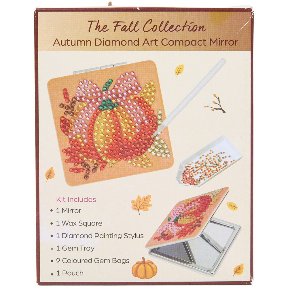 Autumn Diamond Art Compact Mirror Kit Image 1