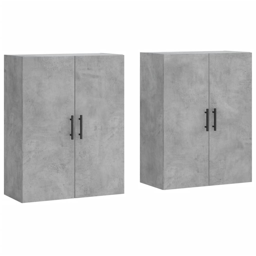 vidaXL 2 Door Concrete Grey Wall Mounted Cabinet Set of 2 Image 2