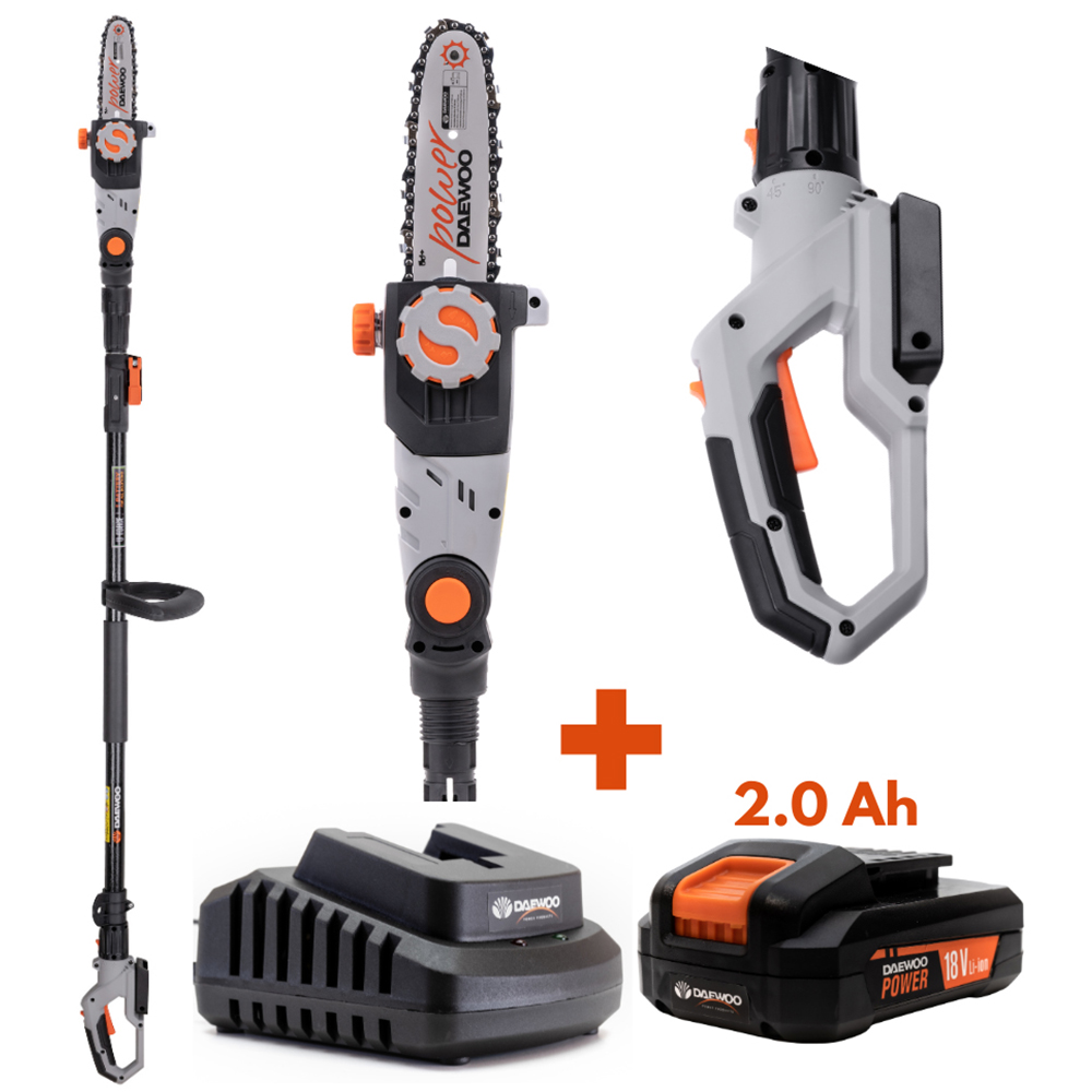 Daewoo U Force Series Cordless Pole Chainsaw with Battery and Charger 18cm Image 7