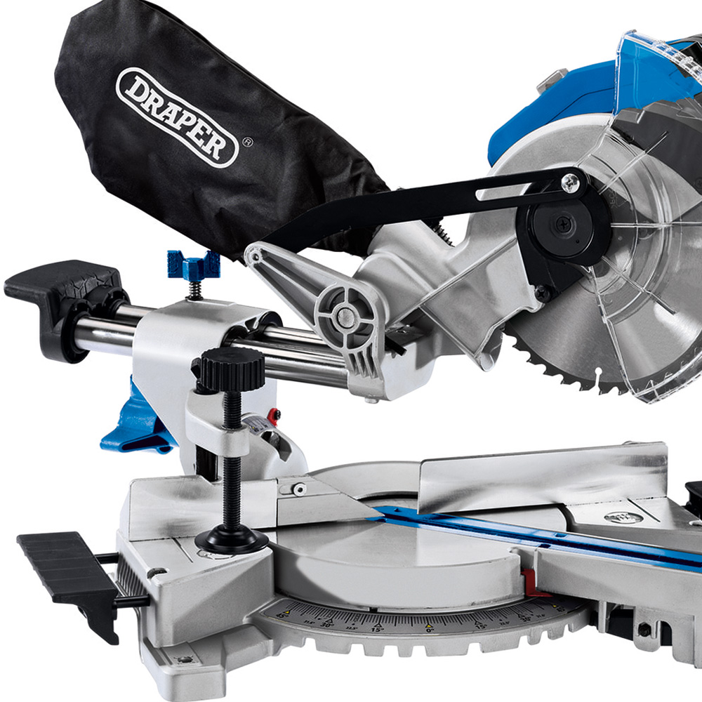 Draper D20 20V Brushless Sliding Compound Mitre Saw with Battery and Charger Image 2