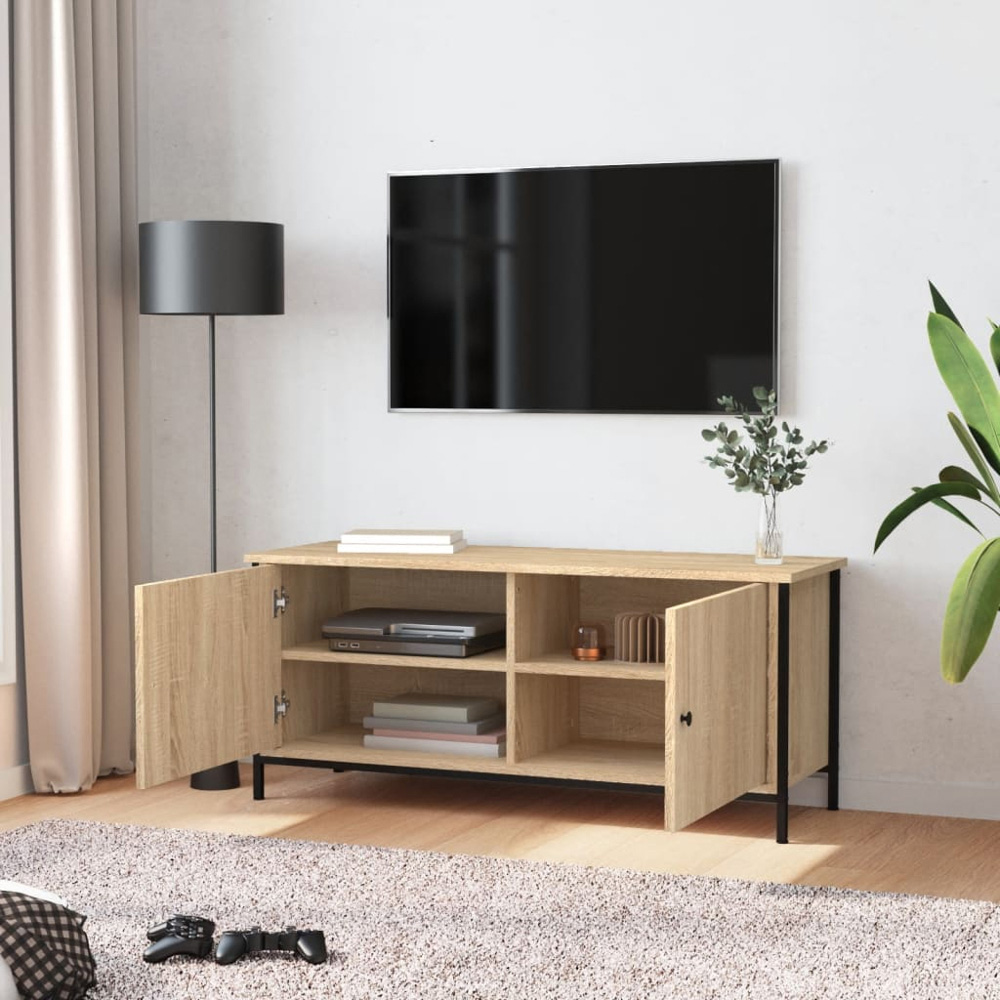 vidaXL 2 Door Sonoma Oak Industrial Style TV Cabinet Image 3