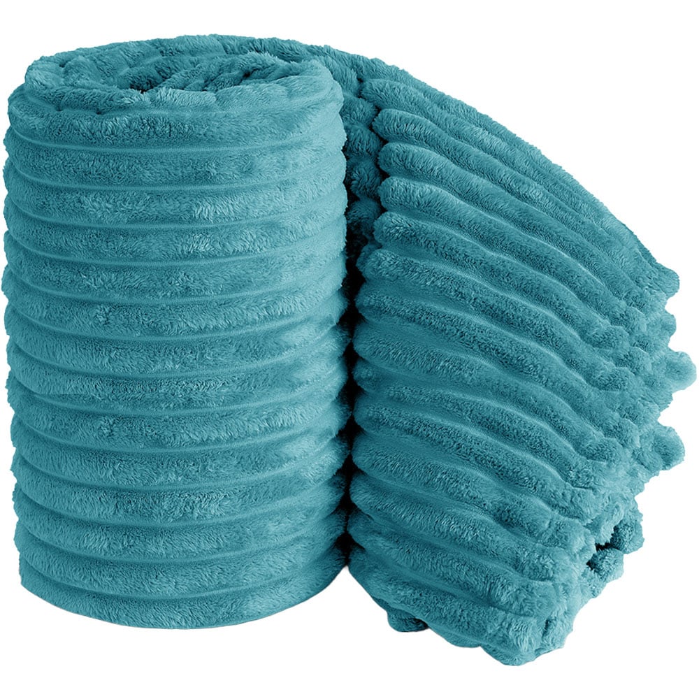 Velosso Bellissima Teal Plush Throw 100 x 150cm Image 1