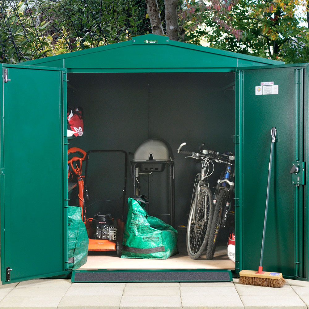 Asgard Gladiator 7 x 7ft Double Door Grey High Security Apex Garden Shed Image 2