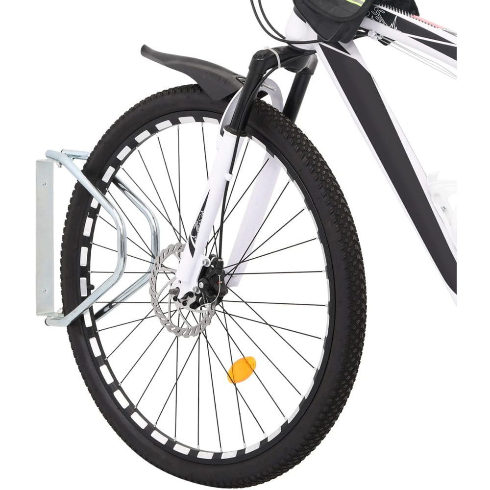 Walplus Galvanised Steel Wall Mounted Bicycle Stand 2 Pack Image 6