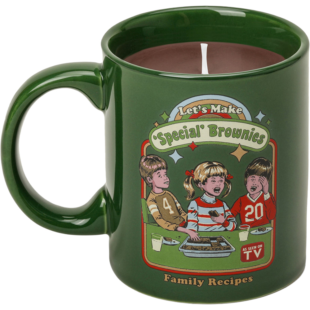 Steve Rhodes, Let's Make Special Brownies Brownie Scented Candle with Green Mug Image 4