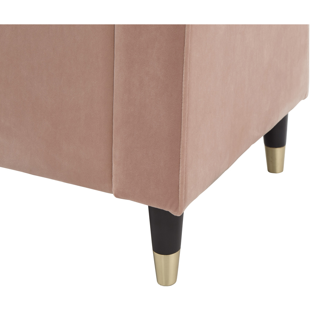 GFW Genoa Blush Pink Upholstered Window Seat With Storage Image 8