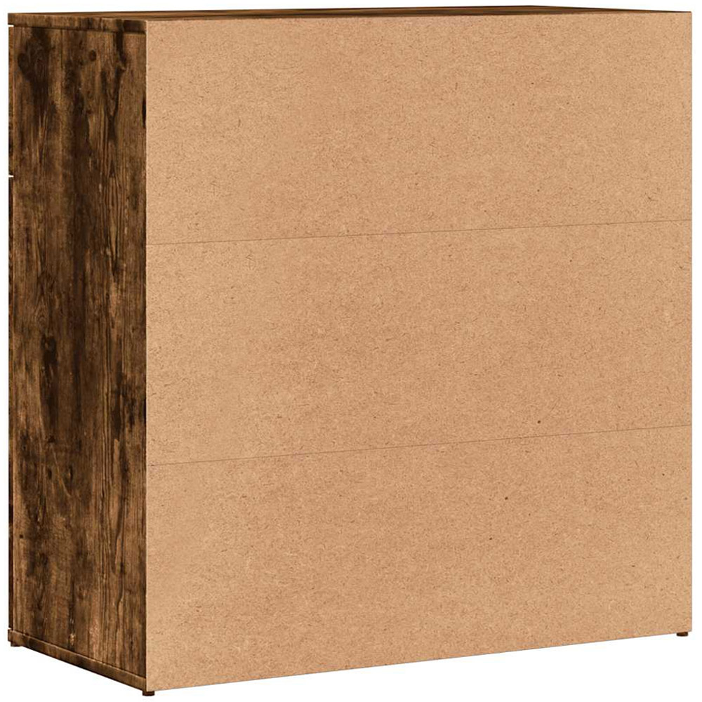 vidaXL 2 Door 2 Drawer Smoked Oak Sideboard Set of 2 Image 7