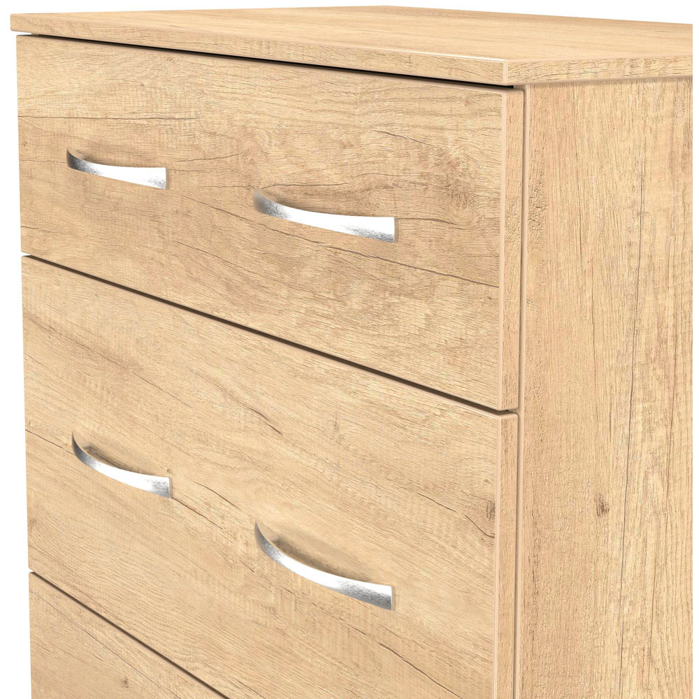 Crowndale Avon 3 Drawer Nebraska Oak Deep Chest of Drawers Ready Assembled Image 5