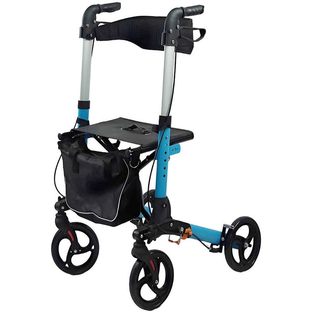 Gr8 Home 4-Wheel Folding Rollator Walker with Foldable Seat Image