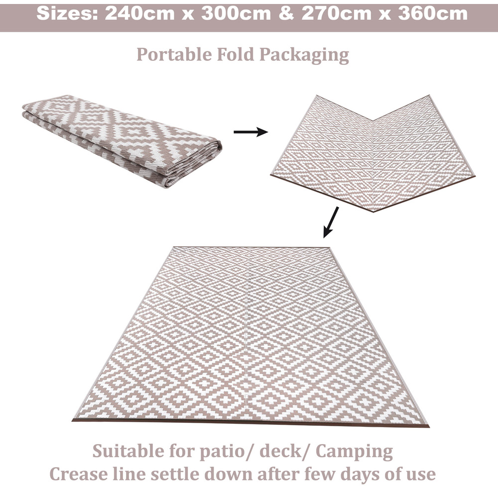 Green Decore Nirvana Taupe and White Outdoor Rug 240 x 300cm Image 7