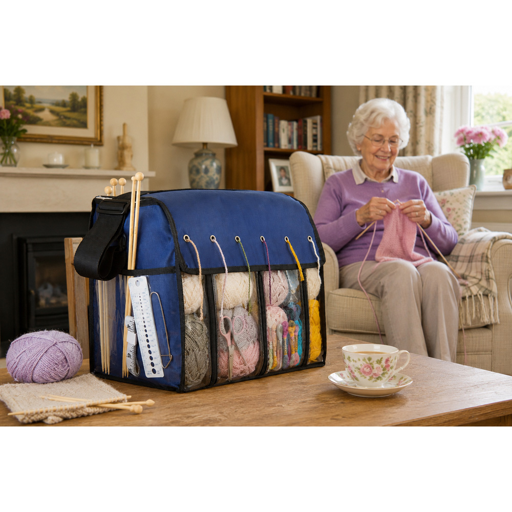 Avilo Navy Knitting Organiser Image 3