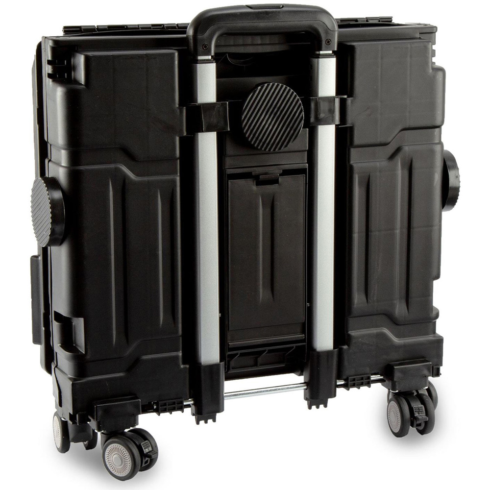 Sewing Online YN8806-BLACK Black Plastic Foldable Craft and Sewing Trolley 34 x 39 x 38cm Image 4