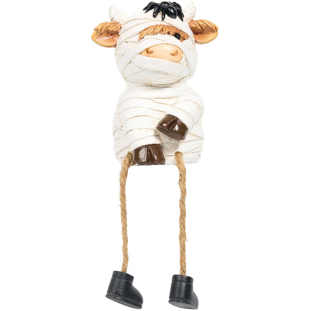 Halloween Sitting Highland Cow Decoration Image 9