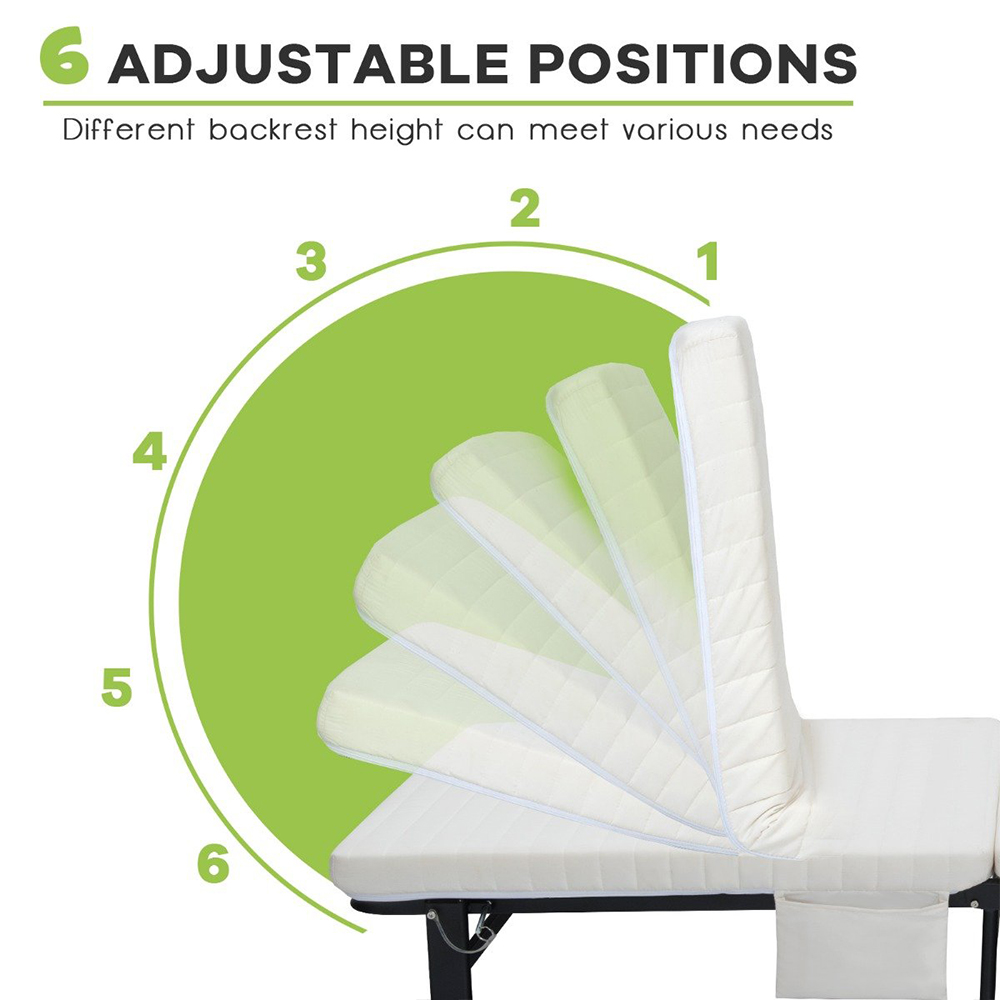 Costway Single Sleeper White Sofa Bed with Mattress Image 6