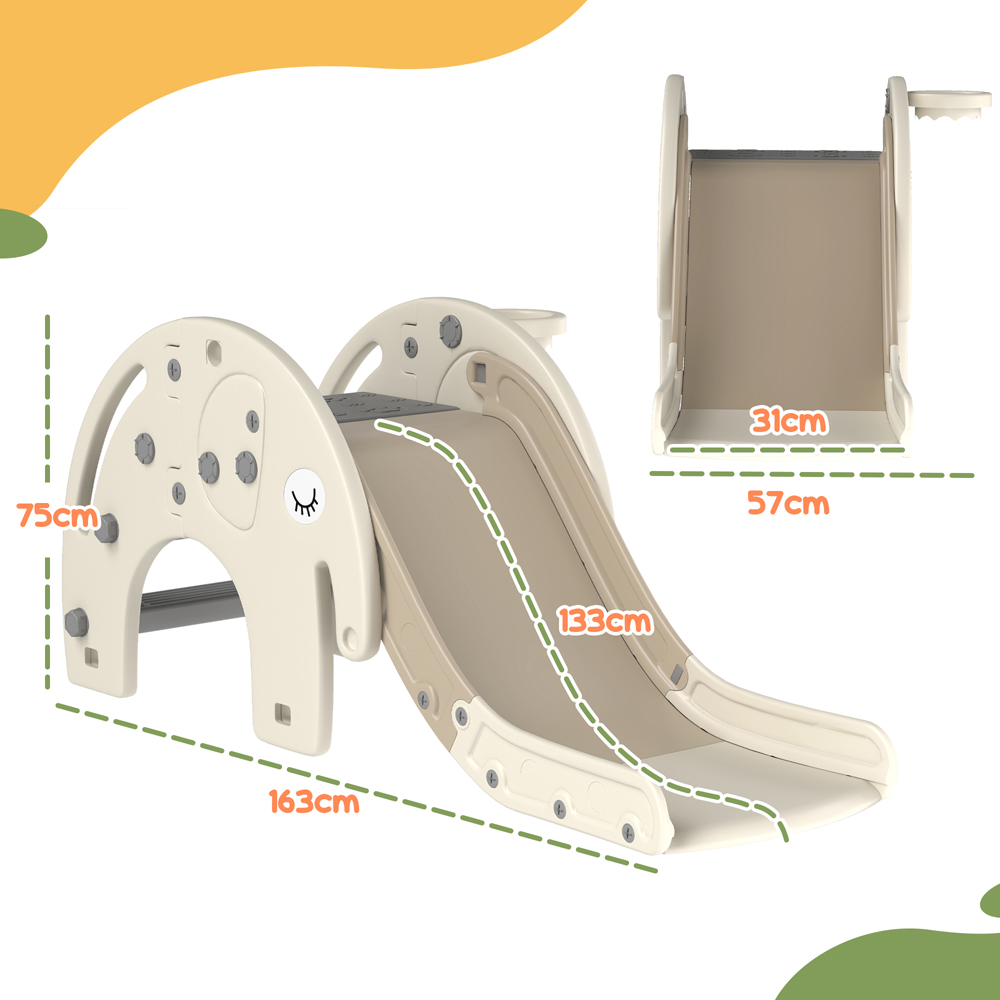 Tommy Toys Kids 3 in 1 Elephant Themed Foldable Slide Image 7