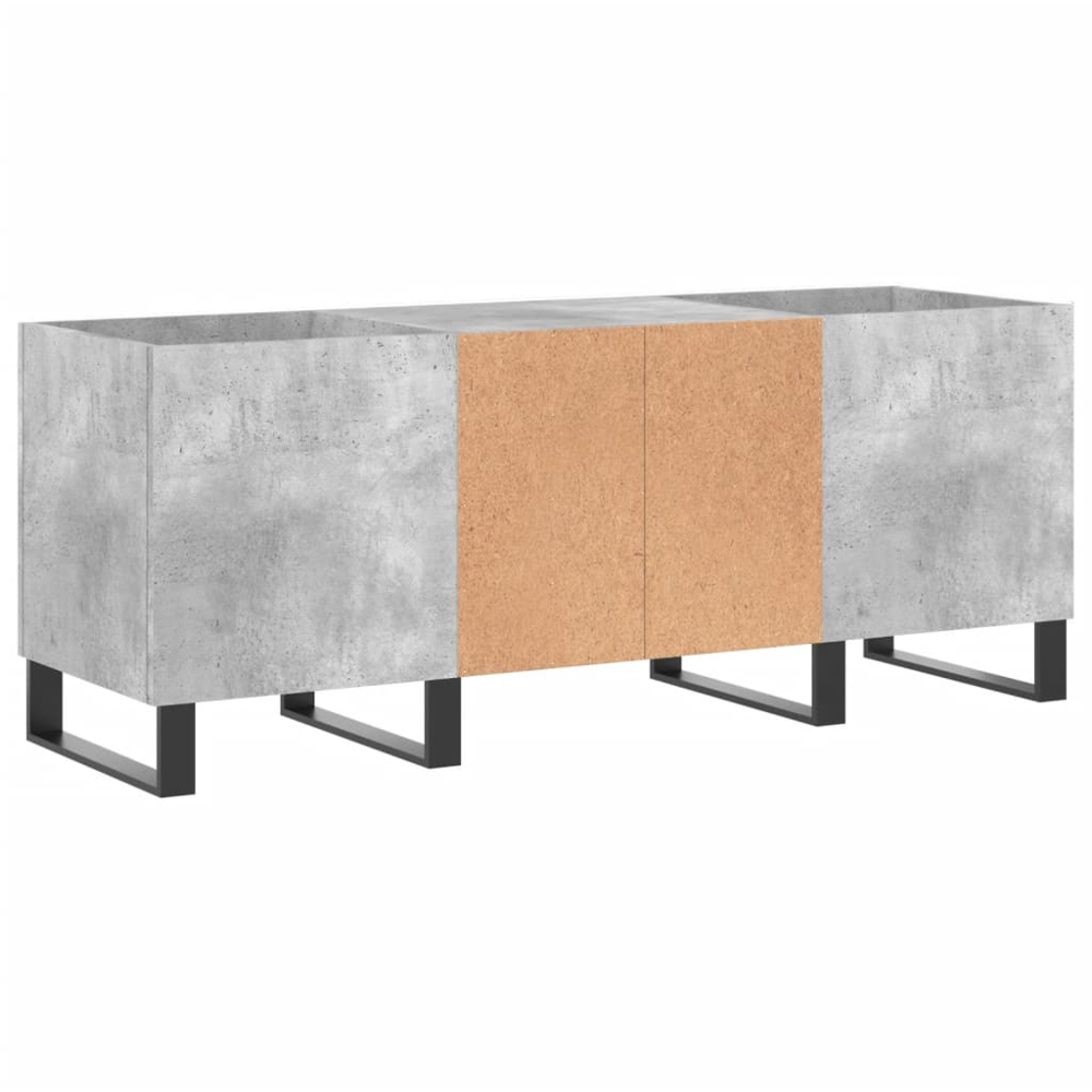 vidaXL 2 Shelf Concrete Grey Record Cabinet Image 6