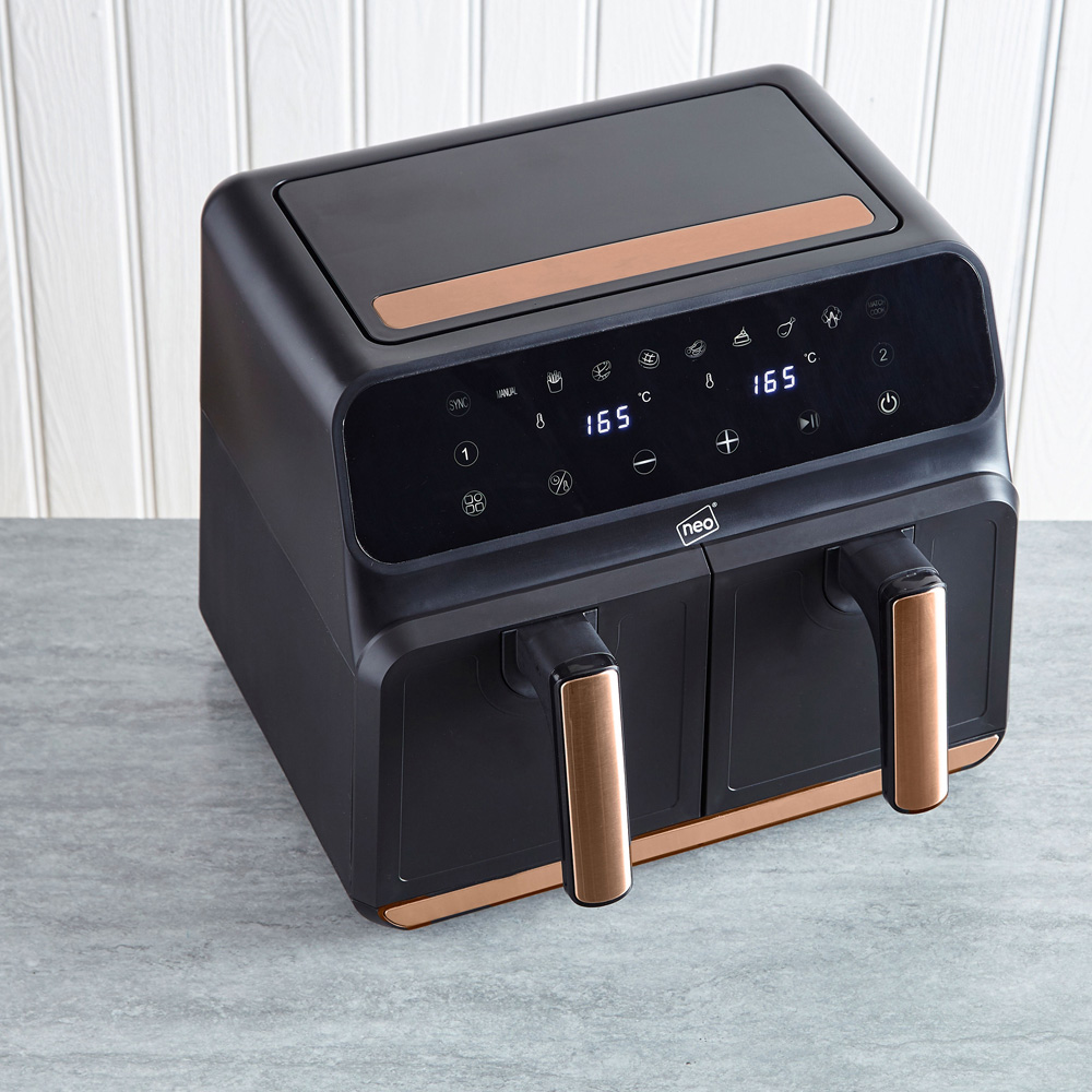Neo NEO-AIRFRY-5 Black and Copper 8.5L Dual Air Fryer Image 4