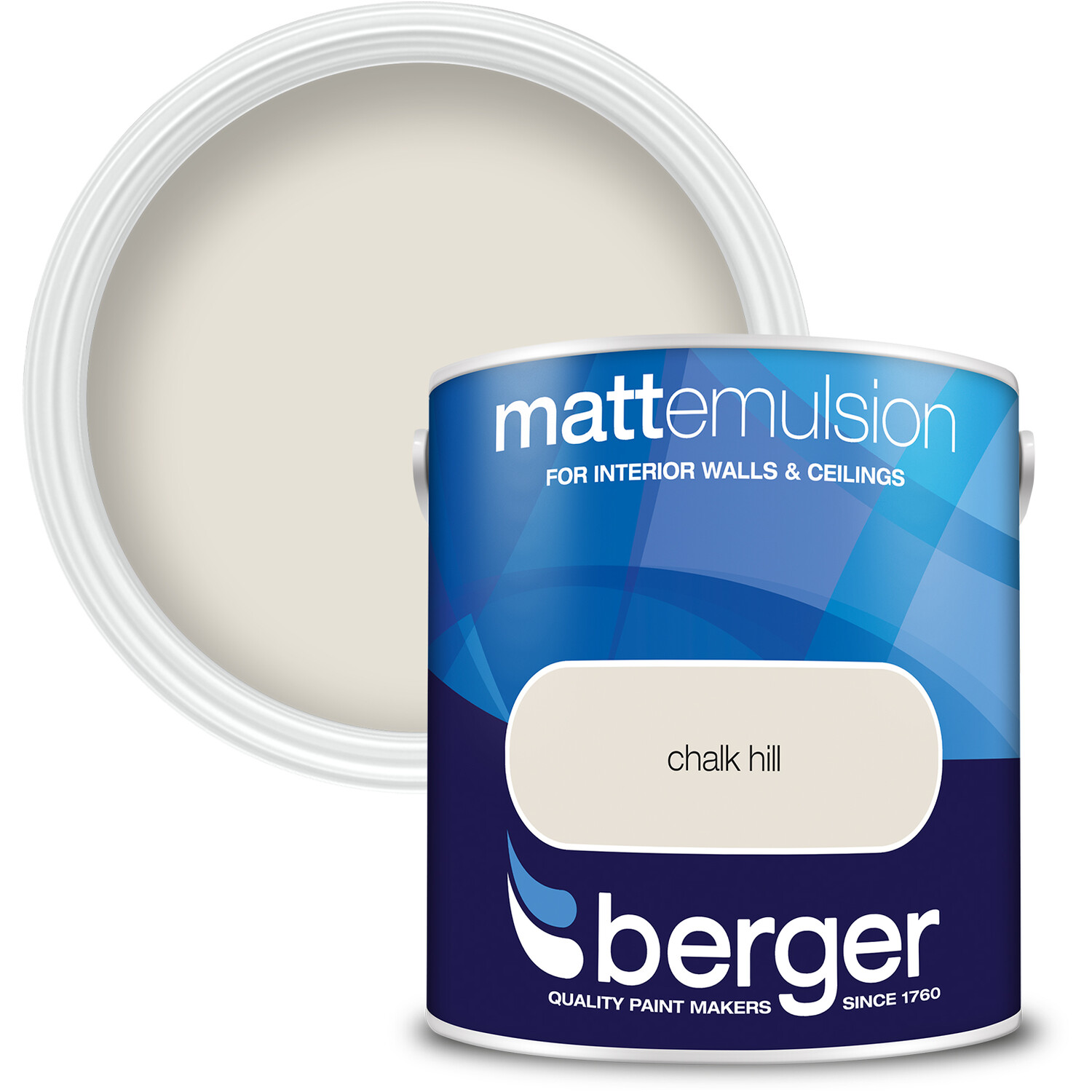 Berger Walls & Ceilings Chalk Hill Matt Emulsion Paint 2.5L Image 1