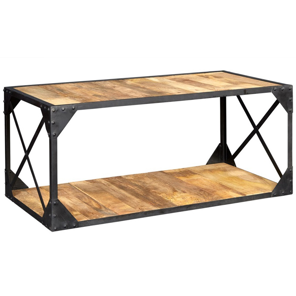 Brooklyn Akos Single Shelf Wooden Coffee Table Image 2