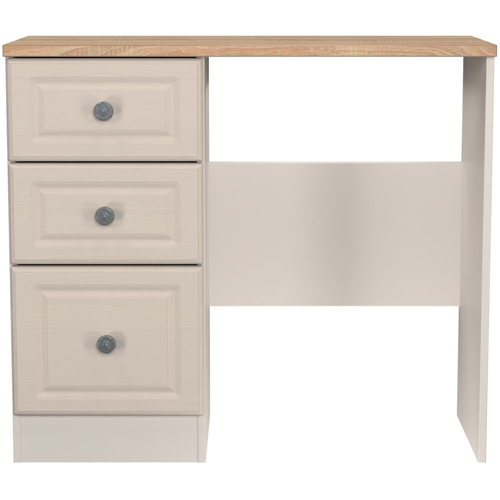 Crowndale Norfolk 3 Drawer Kashmir Ash and Bardolino Oak Vanity Dressing Table Ready Assembled Image 2