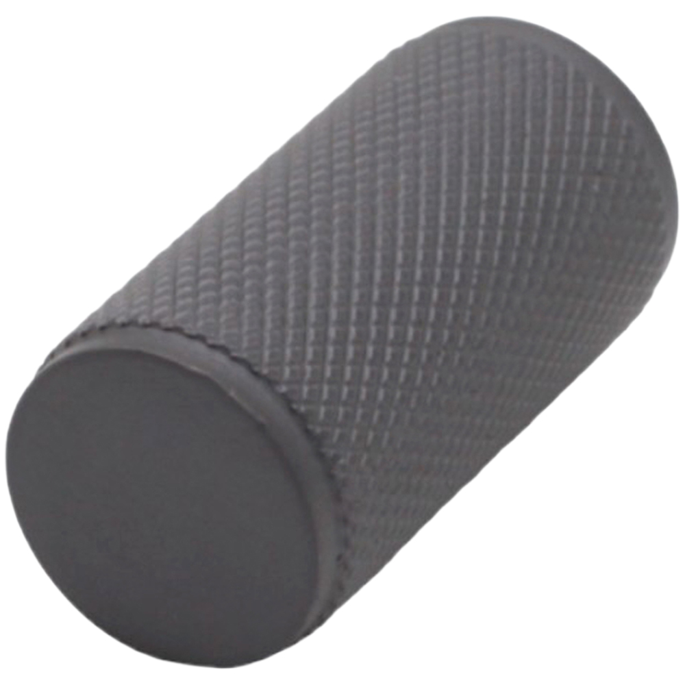 Spira Brass Gunmetal Grey Knurled Cylinder Pull Cupboard Handle Image 1