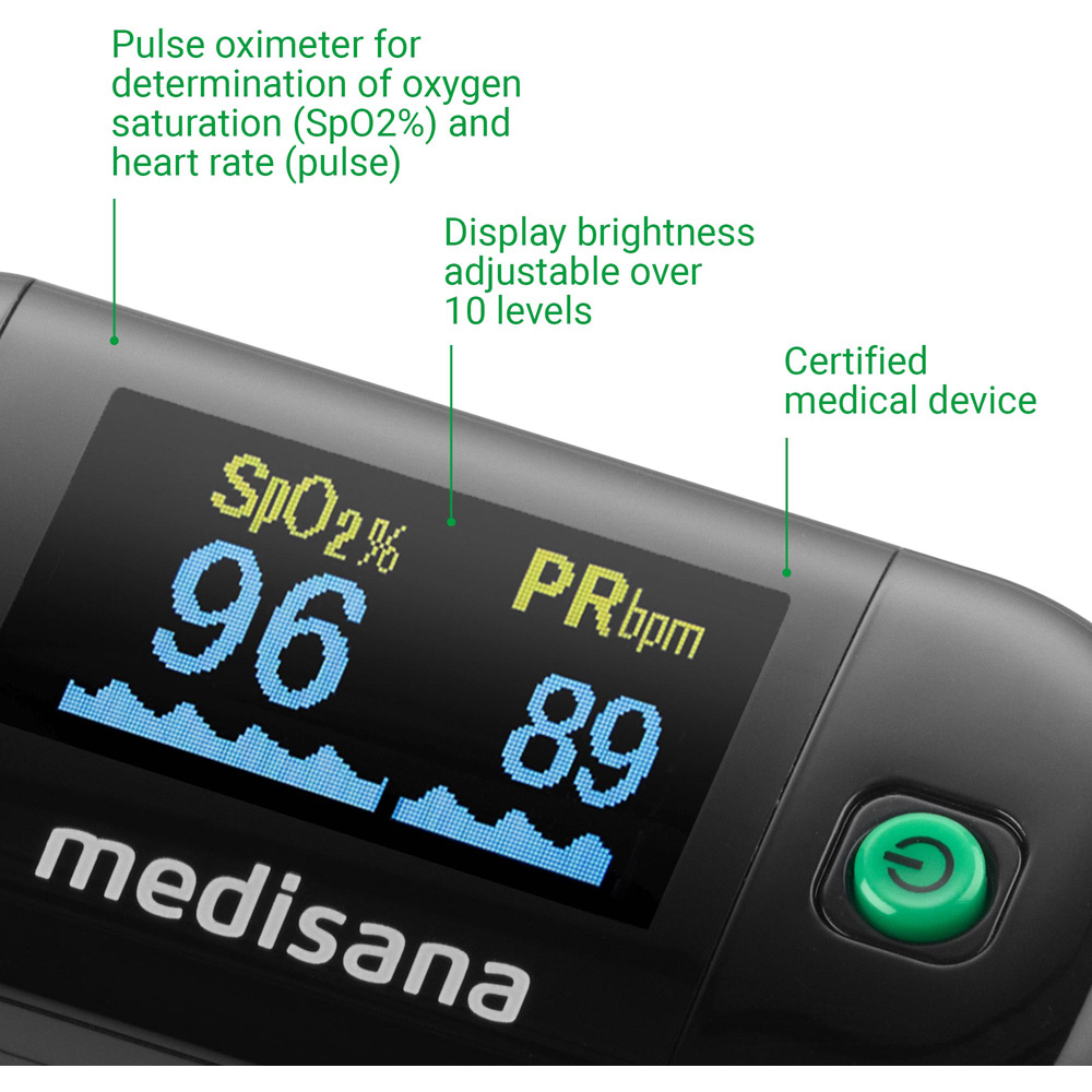 Medisana PM 100 Black Pulse Oximeter Image 3